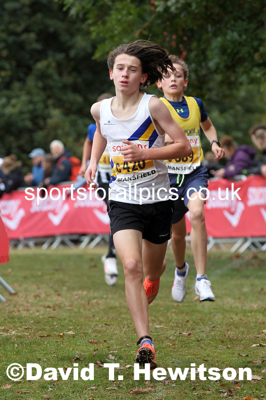 Boys under-13s 2021 National Cross Country Relays, Berry Hill Park, Mansfield. Photo: David T. Hewitson/Sports for All Pics
